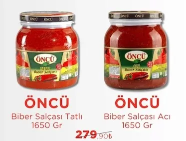 Öncü Biber Salçası Tatlı 1650 Gr