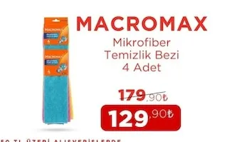 Macromax Mikrofiber Temizlik Bezi 4 Adet