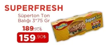 Superfresh Süperton Ton Balığı 3*75 Gr
