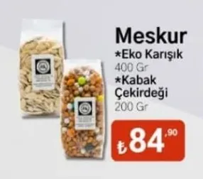 Meskur Eko Karışık 400 Gr Kabak Çekirdeği 200 Gr