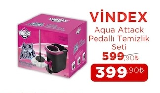 Vindex Aqua Attack Pedallı Temizlik Seti