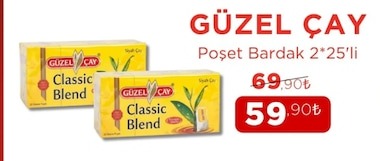 Güzel Çay Poşet Bardak 2*25'Li