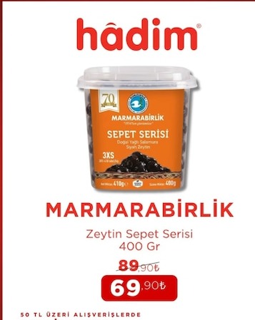 Marmarabirlik Zeytin Sepet Serisi 400 Gr