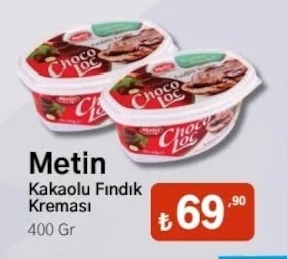 Metin Kakaolu Fındık Kreması 400 Gr