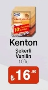 Kenton Şekerli Vanilin 10'Lu