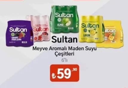 Sultan Meyve Aromalı Maden Suyu Çeşitleri