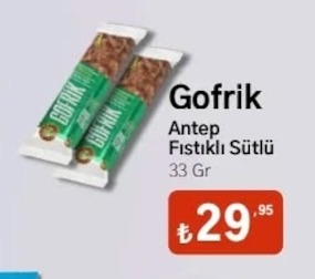 Gofrik Antep Fıstıklı Sütlü 33 Gr