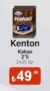 Kenton Kakao 2'Li 2*25 Gr