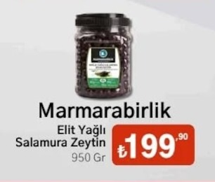 Marmarabirlik Elit Yağlı Salamura Zeytin 950 Gr
