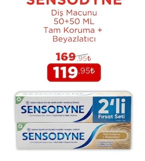 Sensodyne Diş Macunu 50+50 Ml Tam Koruma + Beyazlatıcı
