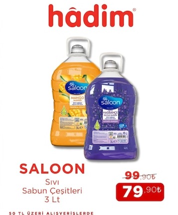 Saloon Sıvı Sabun Çeşitleri 3 Lt