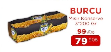 Burcu Mısır Konserve 3*200 Gr