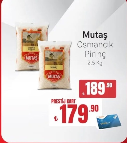 Mutaş Osmancık Pirinç 2,5 Kg