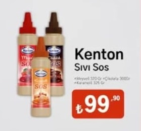 Kenton Sıvı Sos Meyveli 320 Gr Çikolata 300Gr Karamelli 325 Gr