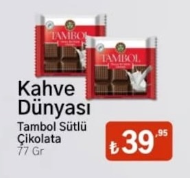 Kahve Dünyası Tambol Sütlü Çikolata 77 Gr