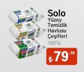 Solo Yüzey Temizlik Havlusu Çeşitleri 100'Lü