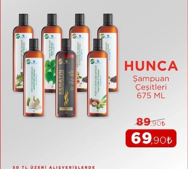 Hunca Şampuan Çeşitleri 675 Ml