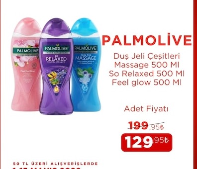 Palmolive Duş Jeli Çeşitleri So Relaxed / Feel Massage / Feel Glow 500 Ml