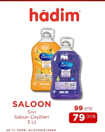 Saloon Sıvı Sabun Çeşitleri 3 Lt
