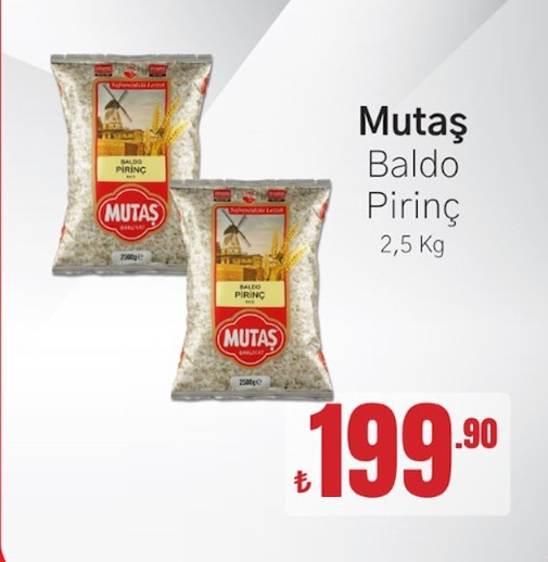 Mutaş Baldo Pirinç 2,5 Kg