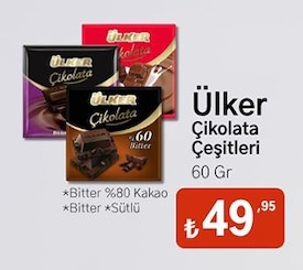 Ülker Çikolata Çeşitleri 60 Gr