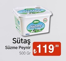 Sütaş Süzme Peynir 500 Gr