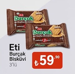 Eti Burçak Bisküvi 3'Lü