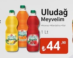 Uludağ Meyvelim Ananas, Mandalina, Nar 1 Lt