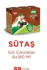 Sütaş Süt Çikolatalı 6X180 Ml