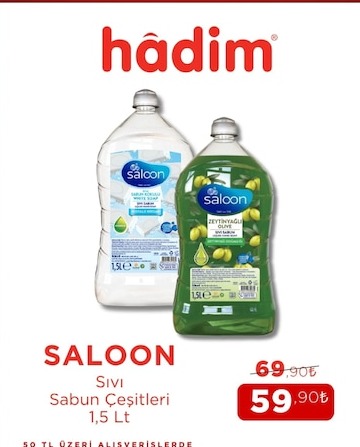 Saloon Sıvı Sabun Çeşitleri 1,5 Lt