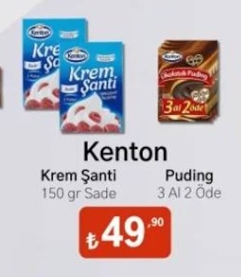 Kenton Krem Şanti 150 Gr Sade
