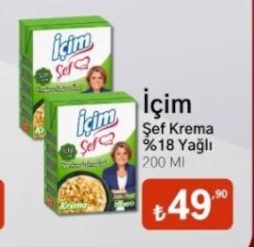 İçim Şef Krema %18 Yağlı 200 Ml