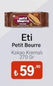 Eti Petit Beurre Kakao Kremalı 270 Gr