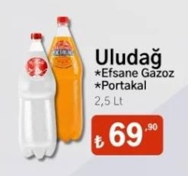 Uludağ Efsane Gazoz Portakal 2,5 Lt