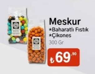 Meskur Baharatlı Fıstık Çikones 300 Gr