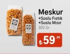 Meskur Soslu Fıstık Soslu Mısır 300 Gr