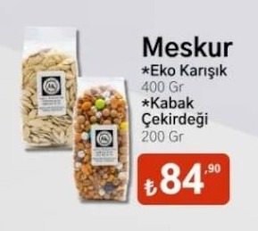 Meskur Eko Karışık 400 Gr Kabak Çekirdeği 200 Gr