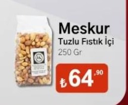 Meskur Tuzlu Fistik Ici 250 Gr