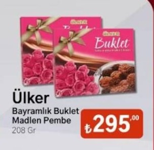Ülker Bayramlık Buklet Madlen Pembe 208G