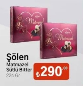 Şölen Matmazel Sütlü Bitter 224 Gr
