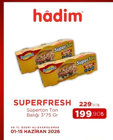 Superfresh Süperton Ton Balığı 3*75 Gr