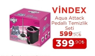 Vindex Aqua Attack Pedallı Temizlik Seti