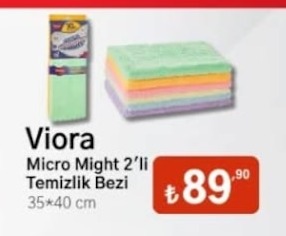 Viora Micro Might 2'Li Temizlik Bezi 35*40 Cm