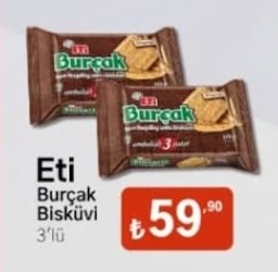 Eti Burçak Bisküvi 3'Lü