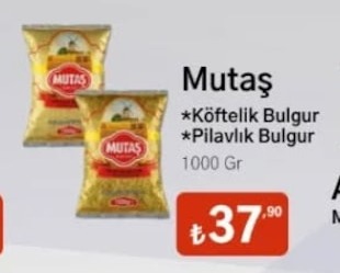 Mutas Köftelik Bulgur Pilavlik Bulgur 1000 Gr