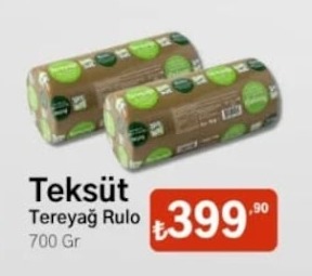 Teksüt Tereyağ Rulo 700Gr