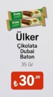 Ülker Çikolata Dubai Baton 35Gr