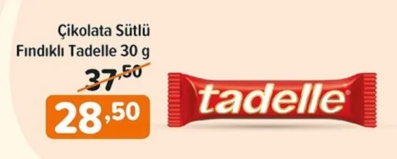 Çikolata Sütlü Fındıklı Tadelle 30 G
