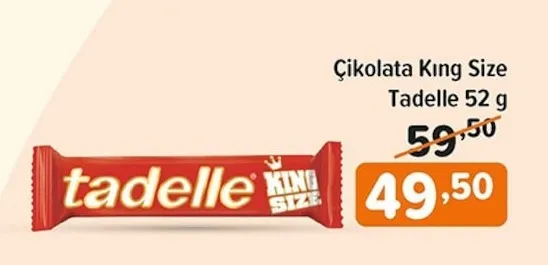 Çikolata King Size Tadelle 52 G