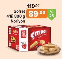 Gofret 4'Lü 800 G Noriyon